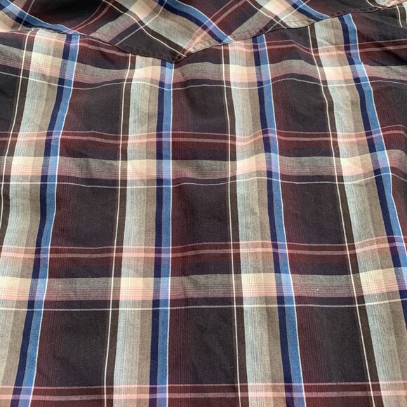 High Noon Pearl Snap Plaid Button Up Shirt XL - Picture 4 of 5